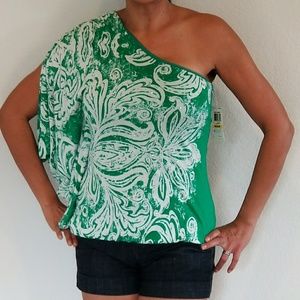 INC One-Shoulder strechy top